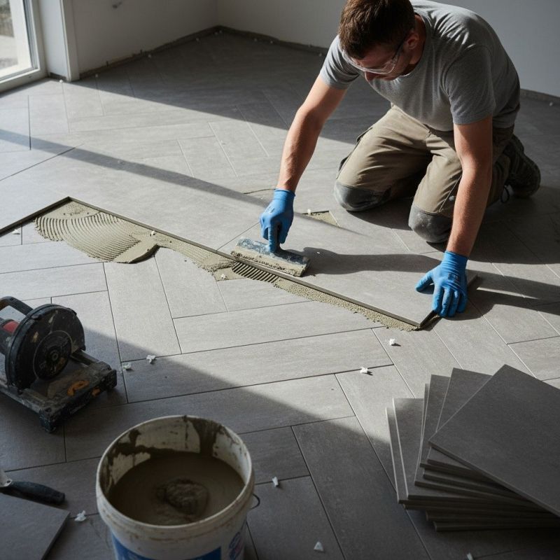 Slate Tile Floor Installation in Fredericksburg, VA