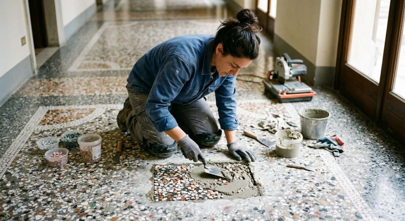 Terrazzo Tile Repair in Overland Park, KS